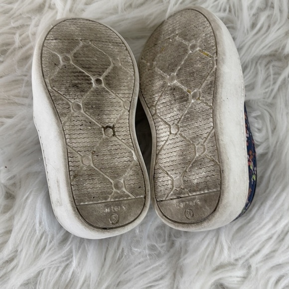 Carter's Floral Slip-On Shoes Baby Size 5 - Picture 9 of 12